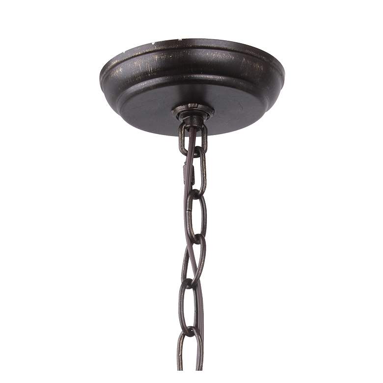 Image 5 Crystorama Broche 21" Wide English Bronze Leaf and Vine Orb Chandelier more views