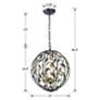 7_Crystorama Broche 21" Wide English Bronze Leaf and Vine Orb Chandelier more views