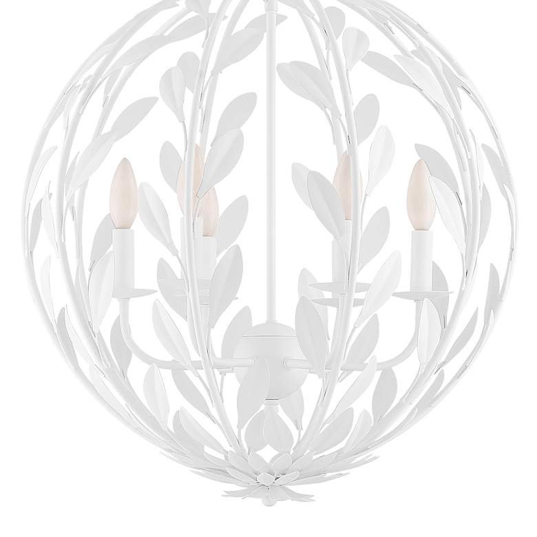 Image 3 Crystorama Broche 21" Wide Matte White 6-Light Pendant Light more views