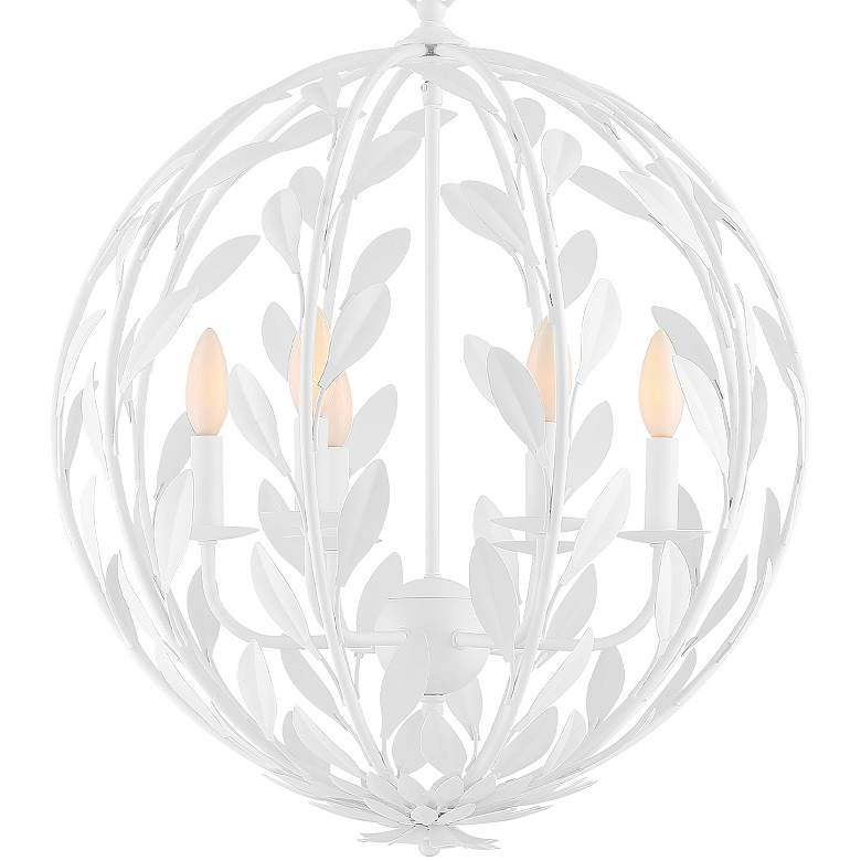 Image 5 Crystorama Broche 21" Wide Matte White 6-Light Pendant Light more views