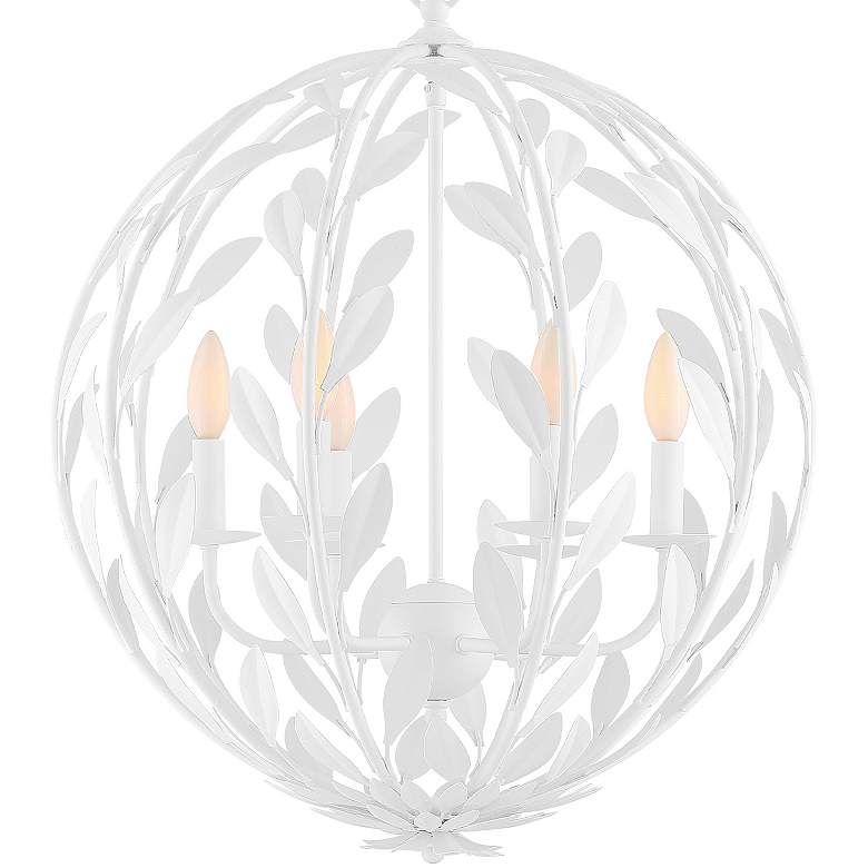 Image 5 Crystorama Broche 21 inch Wide Matte White 6-Light Pendant Light more views