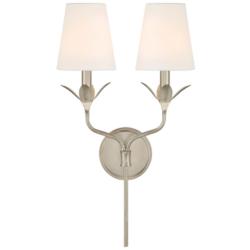 Crystorama Broche 21"H Antique Silver 2-Light Wall Sconce