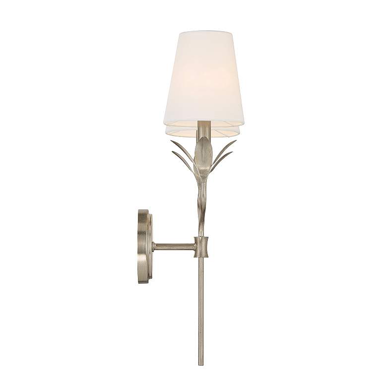 Image 5 Crystorama Broche 21"H Antique Silver 2-Light Wall Sconce more views
