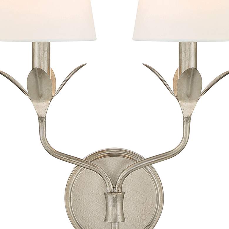 Image 6 Crystorama Broche 21"H Antique Silver 2-Light Wall Sconce more views