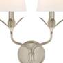 6_Crystorama Broche 21"H Antique Silver 2-Light Wall Sconce more views