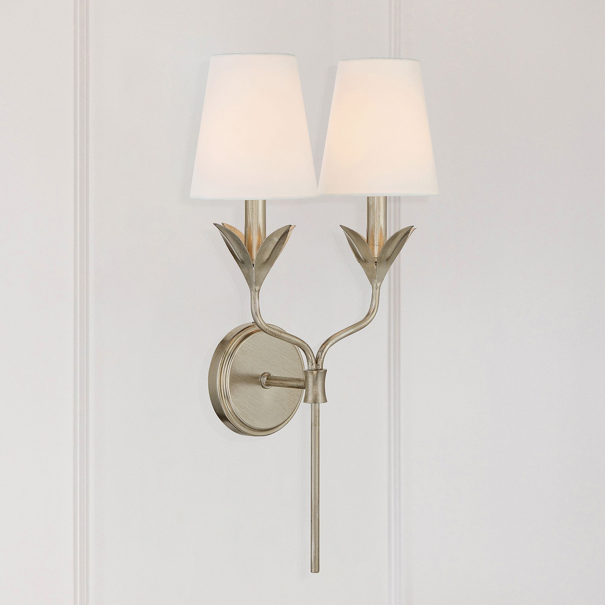 Image 7 Crystorama Broche 21"H Antique Silver 2-Light Wall Sconce more views