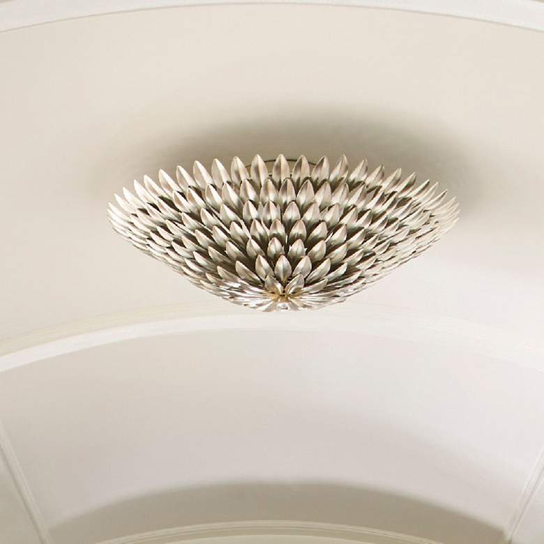 Image 1 Crystorama Broche 23 3/4" Wide Silver Ceiling Light