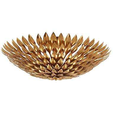 Crystorama Broche 23 3/4" Wide Antique Gold Ceiling Light