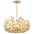 Crystorama Broche 23" Wide Antique Gold 5-Light Chandelier