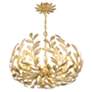 5_Crystorama Broche 23" Wide Antique Gold 5-Light Chandelier more views