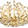 6_Crystorama Broche 23" Wide Antique Gold 5-Light Chandelier more views