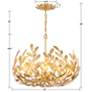 Crystorama Broche 23" Wide Antique Gold 5-Light Chandelier
