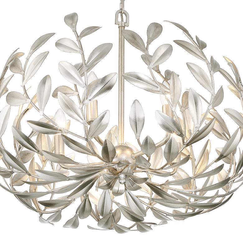 Image 6 Crystorama Broche 23" Wide Antique Silver 5-Light Chandelier more views