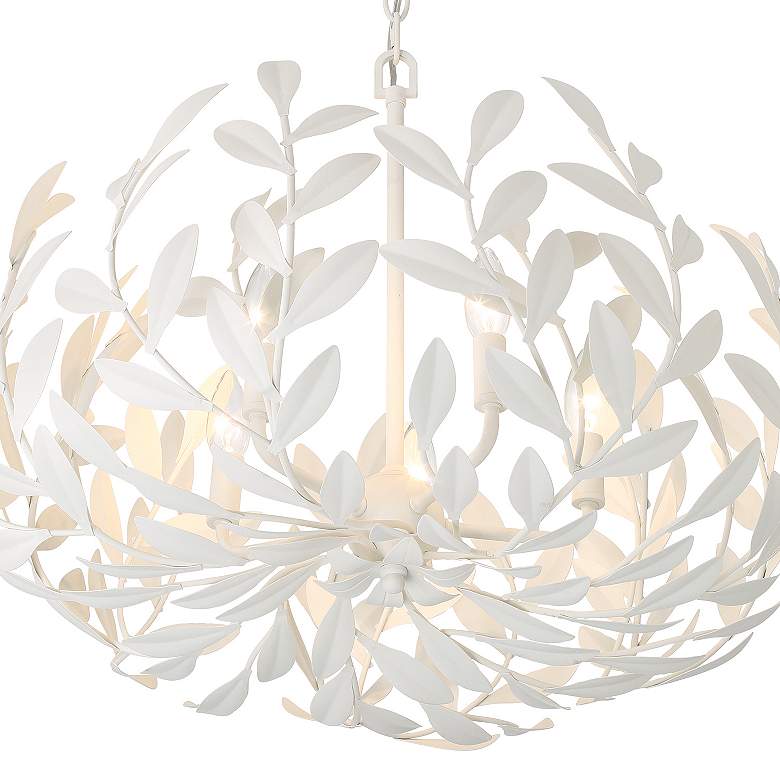 Image 6 Crystorama Broche 23" Wide Matte White Chandelier more views