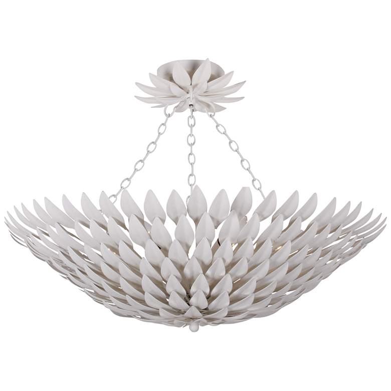 Image 1 Crystorama Broche 24 1/2 inch Wide Matte White Ceiling Light
