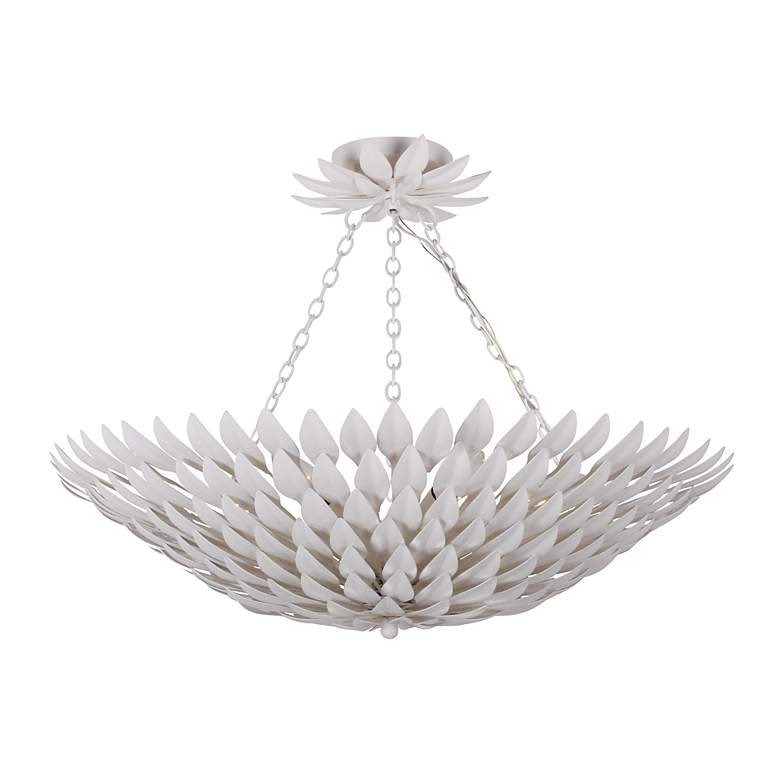 Image 1 Crystorama Broche 24 1/2" Wide Matte White Ceiling Light