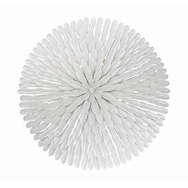 Image2 of Crystorama Broche 24 1/2"W Leaves White Pendant Light more views