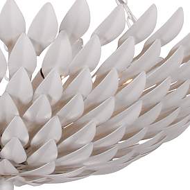 Image4 of Crystorama Broche 24 1/2"W Leaves White Pendant Light more views