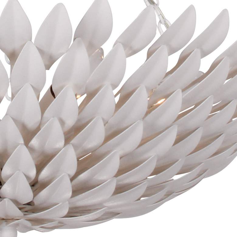 Image 4 Crystorama Broche 24 1/2"W Leaves White Pendant Light more views