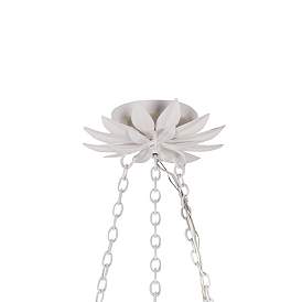 Image5 of Crystorama Broche 24 1/2"W Leaves White Pendant Light more views