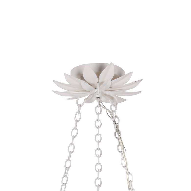 Image 5 Crystorama Broche 24 1/2"W Leaves White Pendant Light more views