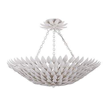 Crystorama Broche 24 1/2" Wide Matte White Ceiling Light