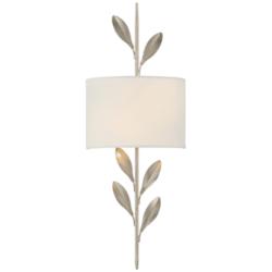 Crystorama Broche 24" High 2-Light Silver Vine and Shade Wall Sconce
