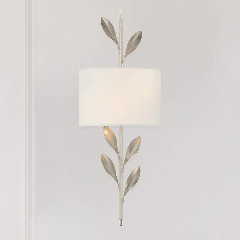 Image 1 Crystorama Broche 24" High 2-Light Silver Vine and Shade Wall Sconce