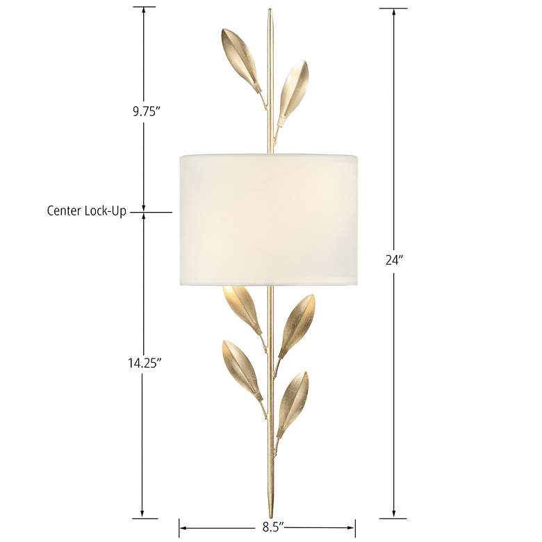 Image 5 Crystorama Broche 24" High Antique Gold Wall Sconce more views