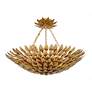 Thumbnail2 of Crystorama Broche 24" Wide Antique Gold Ceiling Light