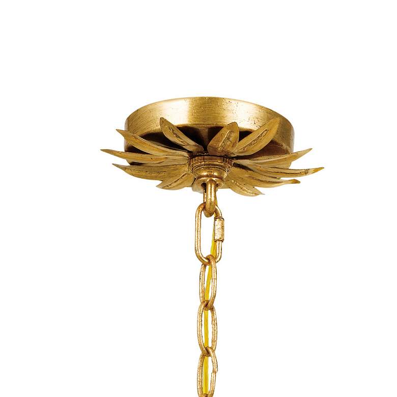 Image 5 Crystorama Broche 24" Wide Antique Gold Drum Chandelier more views