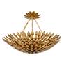4_Crystorama Broche 24" Wide Antique Gold Pendant Light more views