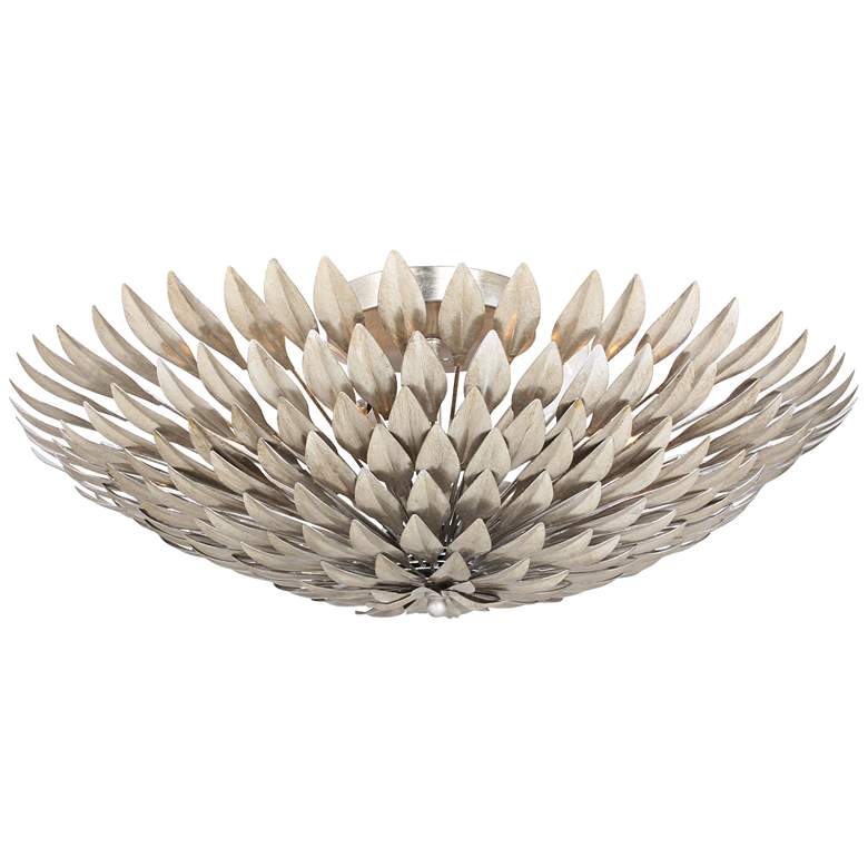 Image 1 Crystorama Broche 24" Wide Antique Silver Bowl Ceiling Light