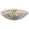 Crystorama Broche 24" Wide Antique Silver Bowl Ceiling Light