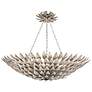 Crystorama Broche 24" Wide Antique Silver Ceiling Light