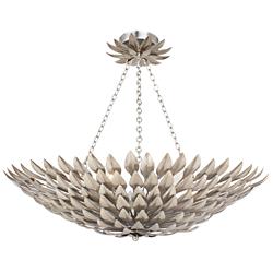 Crystorama Broche 24&quot; Wide Antique Silver Ceiling Light