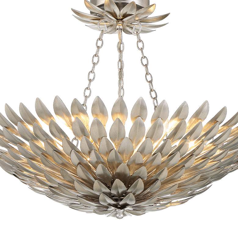 Image 4 Crystorama Broche 24" Wide Antique Silver Ceiling Light more views