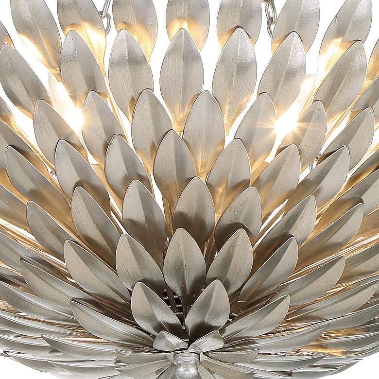 Image 5 Crystorama Broche 24" Wide Antique Silver Ceiling Light more views