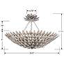 6_Crystorama Broche 24" Wide Antique Silver Ceiling Light more views