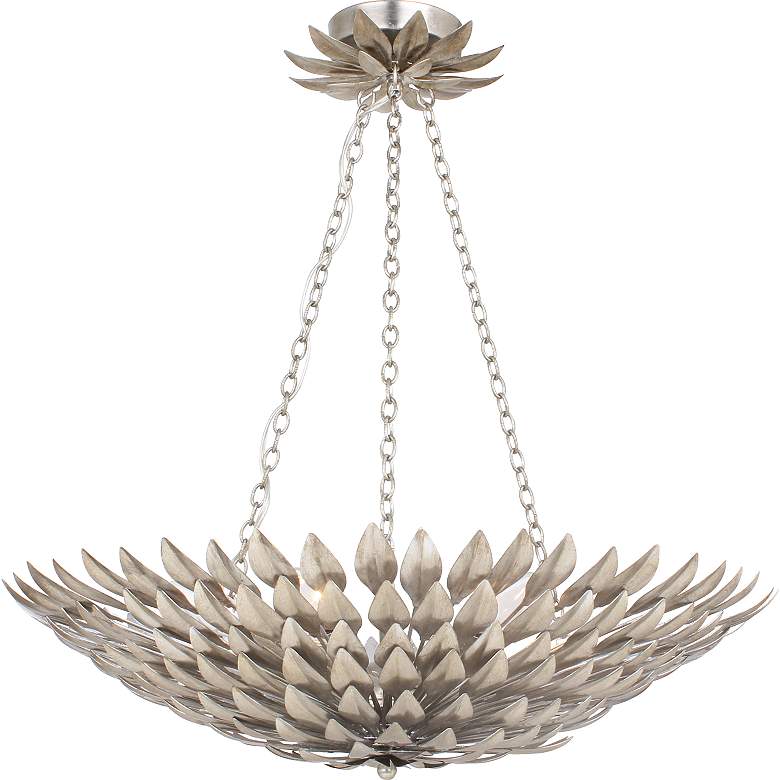 Image 2 Crystorama Broche 24 inch Wide Antique Silver Chandelier