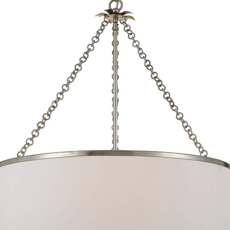 Image 4 Crystorama Broche 24" Wide Antique Silver Drum Chandelier more views
