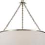 4_Crystorama Broche 24" Wide Antique Silver Drum Chandelier more views