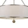 5_Crystorama Broche 24" Wide Antique Silver Drum Chandelier more views
