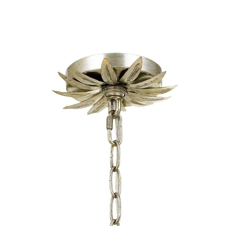 Image 6 Crystorama Broche 24" Wide Antique Silver Drum Chandelier more views