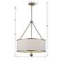 7_Crystorama Broche 24" Wide Antique Silver Drum Chandelier more views