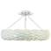 Crystorama Broche 24" Wide Matte White 6-Light Ceiling Light
