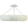 3_Crystorama Broche 24" Wide Matte White 6-Light Ceiling Light more views