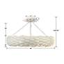 5_Crystorama Broche 24" Wide Matte White 6-Light Ceiling Light more views