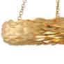 Crystorama Broche 24"W Antique Gold Ring-Round Pendant Light