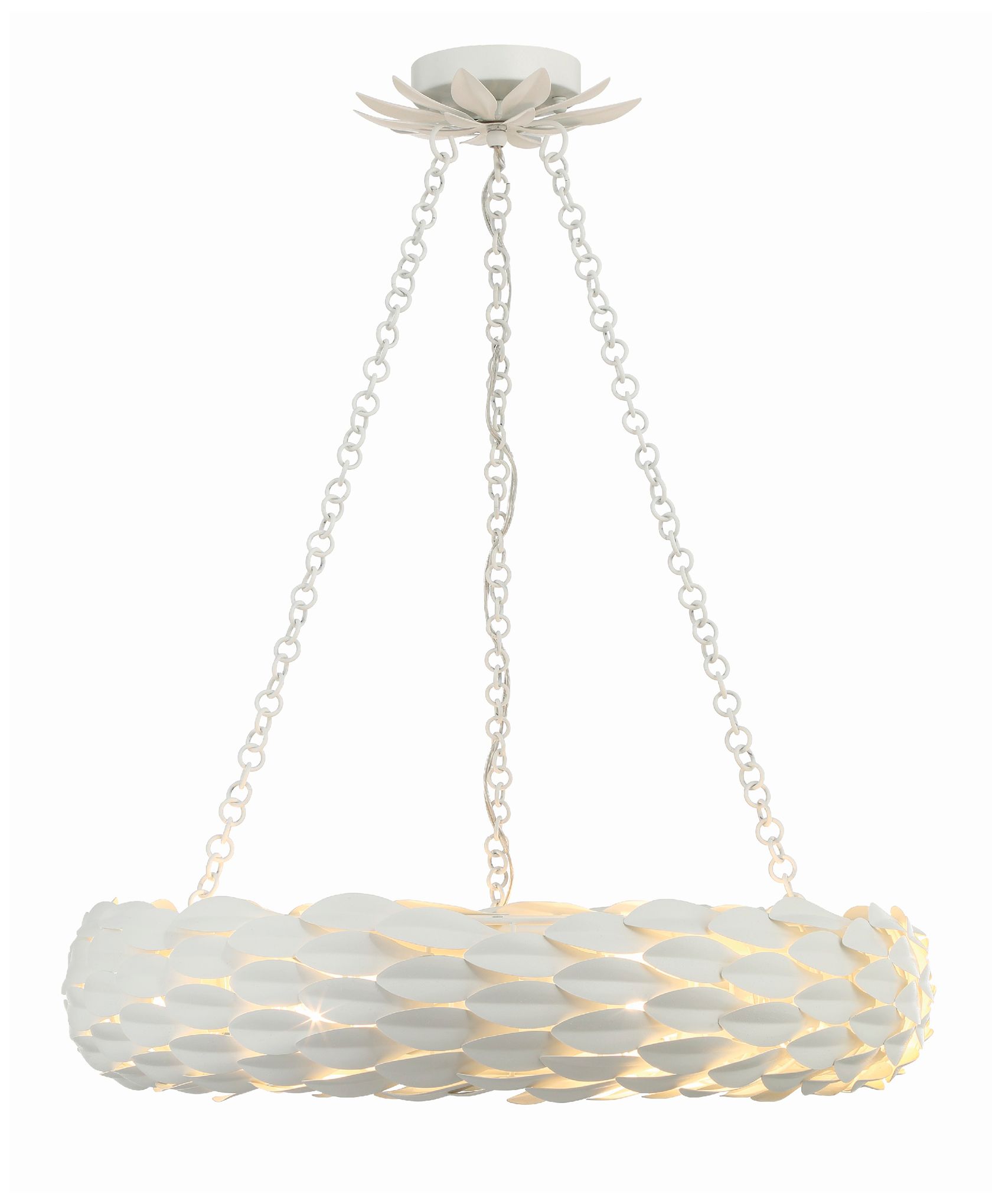 Image 2 Crystorama Broche 24'' Matte White Chandelier
